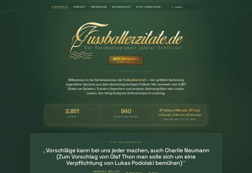 Fussballerzitate – Vorschau