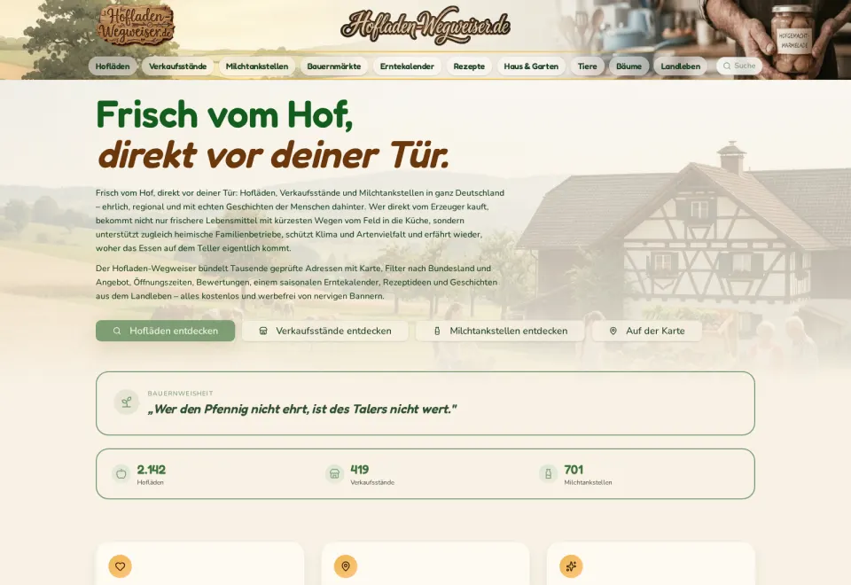Hofladen-Wegweiser – Vorschau